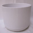 thumbnail image 1 of White Ribbed Planter, 1 of 1