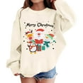 thumbnail image 5 of HIPYLO Funny Christmas Tshirts Toddler Girl Christmas Sweatshirt Hawaiian Christmas Shirt White Tshirt Toddler Tops Girls Sweatshirt Size 10-12 2t, Beige 11-12 Years, 5 of 6