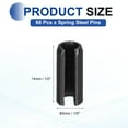 thumbnail image 2 of Uxcell 60Pcs Slotted Split Roll Pins 1/5 Inch(5mm) Dia. 1/2 Inch(14mm) Length 65Mn Steel Spring Tension Expansion Dowels for Secure Fastening, Black, 2 of 6