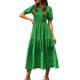 thumbnail image 1 of Vestido largo sin mangas y fluido con lazo en la cintura para mujer - Vestido informal de verano para vacaciones/citas nocturnas - Ligero, lavable a máquina, 1 of 5