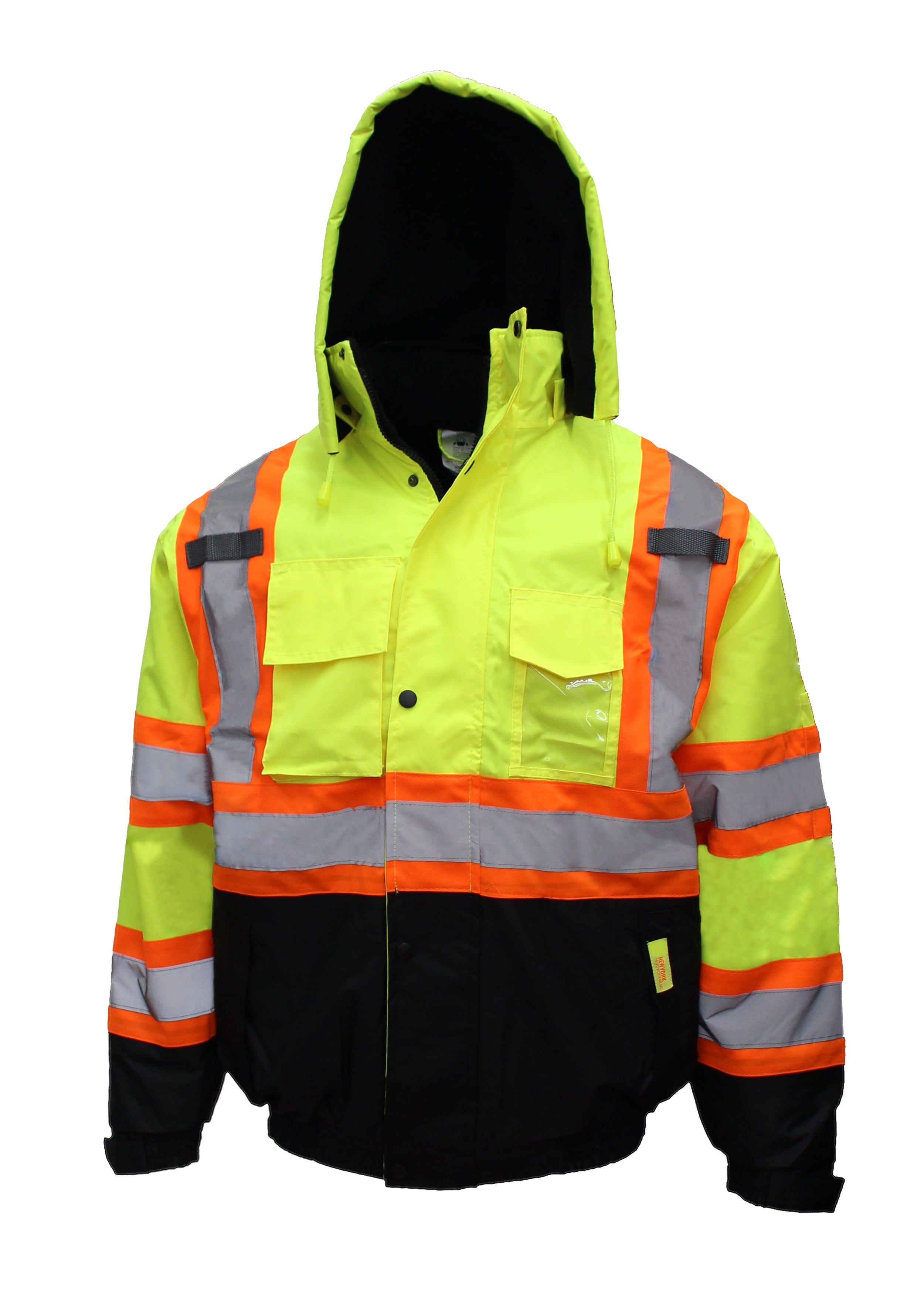 High Visibility Hi Viz Bomber Jacket Coat Waterproof Security Safety Shirt 