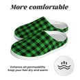 thumbnail image 6 of Fotbe Buffalo Plaid Green Black Pattern Women's Fuzzy Curly Fur Memory Foam Loafer Slippers Indoor Outdoor Slippers Winter Home Shoes-42/43, 6 of 7