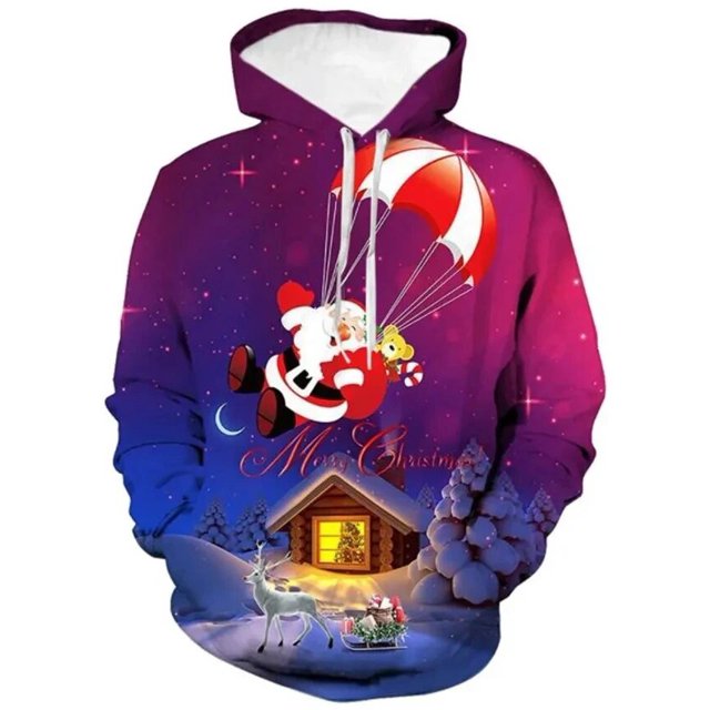 Sudadera con capucha roja para hombre, muñeco de nieve, Papá Noel feliz, estampado 3D, sudaderas con personalidad, sudadera deportiva informal, abrigo, Navidad, Año Nuevo, 2024