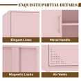thumbnail image 3 of Metal Pink TV Stand with Storage,Storage Cabinet Coffee Bar Buffet Cabinet Kitchen Sideboard with Adjustable Shelves for Living Room Bedroom, 3 of 17