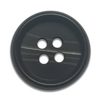Black 4 Hole Round Buttons With Grey Splashes - 0.9 Inch Sewing Plastic Buttons for Blouse - 34L Pack of 12 - Crafts