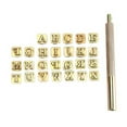 thumbnail image 1 of 26Pcs Steel Alphabet Stamps Punch Set with 7 in 1 Adjustable Stitching Groover and Creasing Edge Beveler, 1 of 7