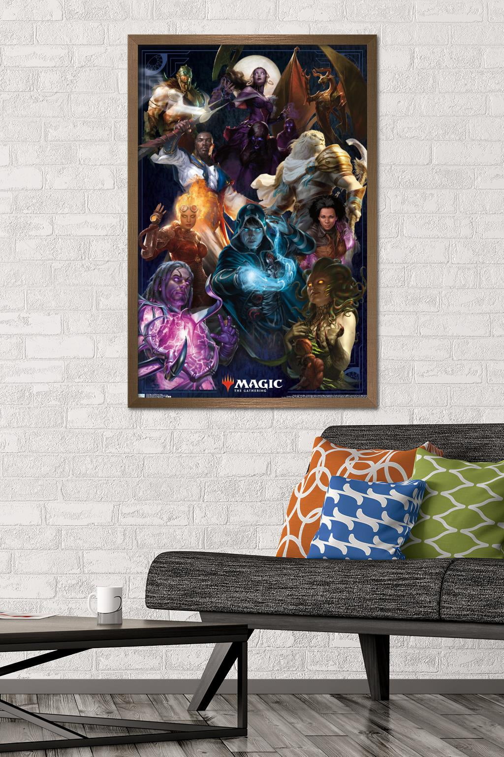 Magic: The Gathering - Group Wall Poster, 22.375" x 34", Framed