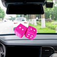 thumbnail image 4 of Colgante de dados de peluche Espejo Encantos Accesorios De Decoración Para Ventana Coches Mujeres Hombres Rosa Rojo Rosa roja Magideal Colgante de dados de peluche, 4 of 6