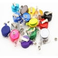thumbnail image 4 of 10 Pack Colored Plastic Retractable ID Badge for Key Card Name Tag Holders with Belt Clip, 4 of 8