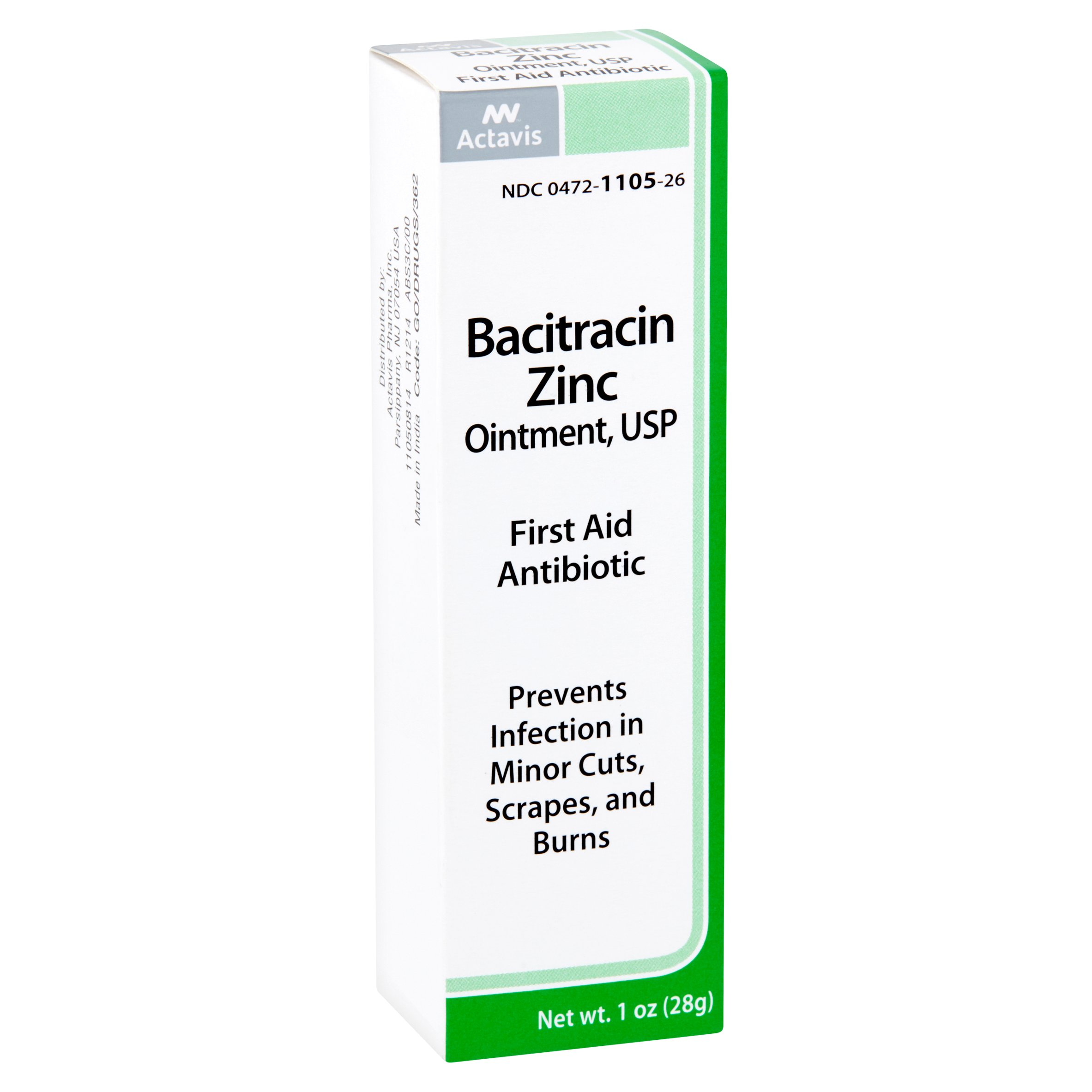 Bacitracin Zinc Ointment USP First Aid Antiseptic External H2 Pharma 0.