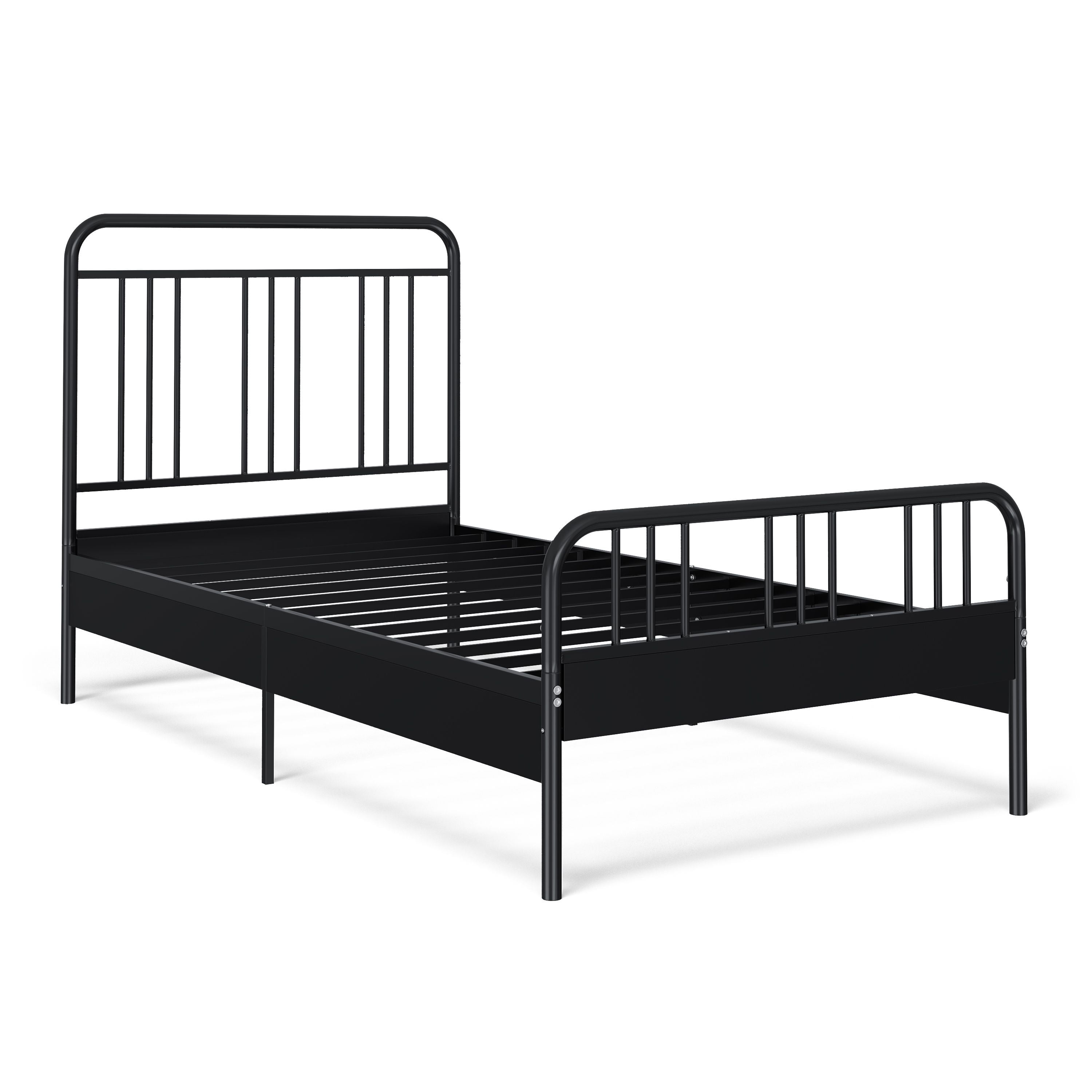 Mainstays Kids Twin Size Metal Platform Bed Frame, Black