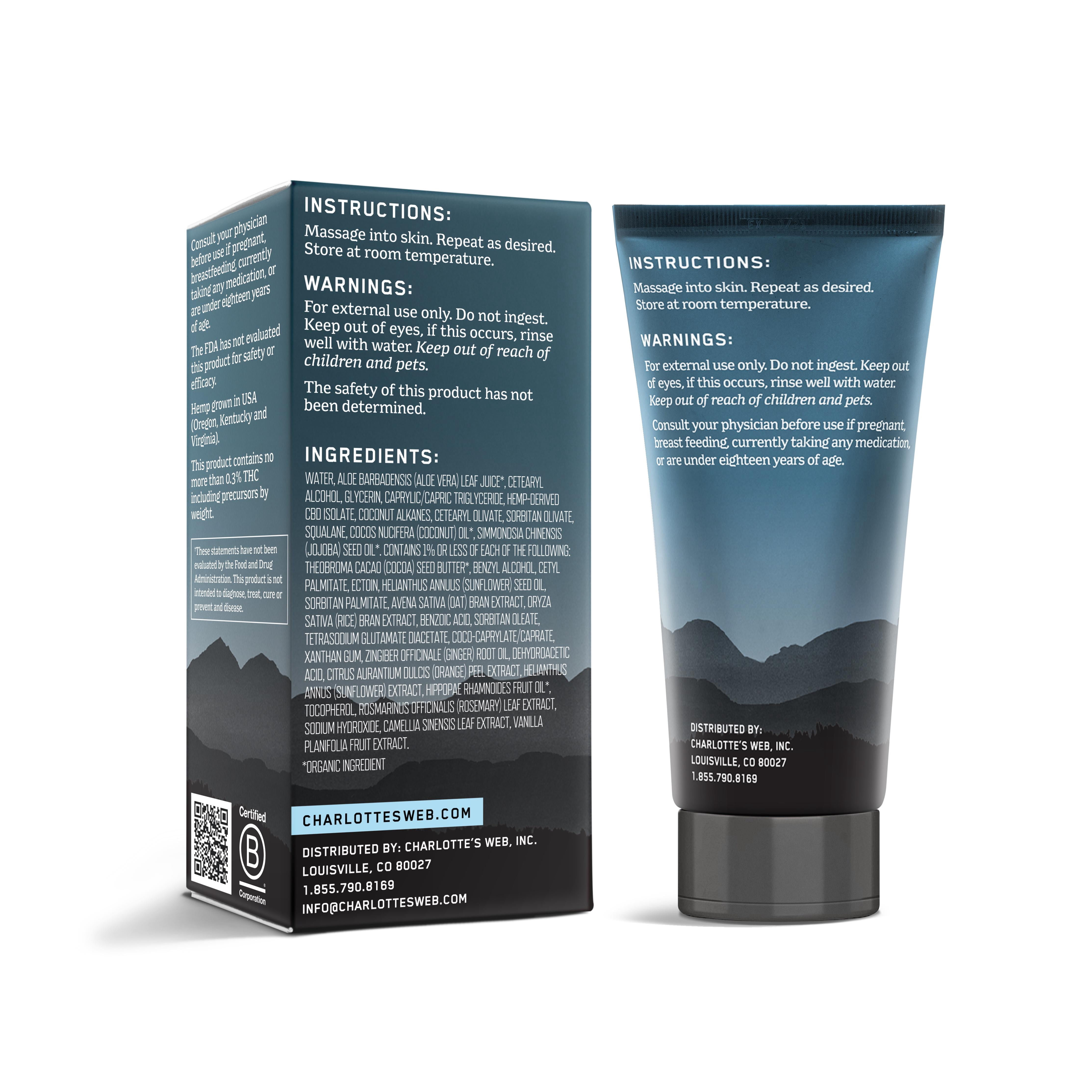 Charlotte's Web Hemp-Infused Body Cream with 1000mg CBD