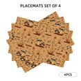 thumbnail image 2 of Placemats Set Of 4 / 6, Brown Mushrooms Placemats For Dining Table Indoor/Outdoors Heat Resistant Washable Placemats 18" X 12", 2 of 8