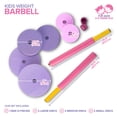 thumbnail image 2 of Modern Innovations Kids Barbell Weight Set, Toy Workout Equipment, Kid Weights for Exercise, Toddler Fun & Fitness (Pink & Purple), 2 of 3