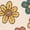 Cartoon Flowers, variant on Womens Hippy Flower Swirls Capri Pajamas Sets Short Sleeve Tops, Capri Pants Summer Ladies Pjs, Sleepwear Lounge Outfit with Pockets