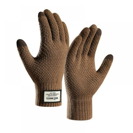 

Winter Gloves For Men Women Cold Weather Warm Touchscreen Glove Unisex - Non-slip Grip - Elastic Cuff - Knit Stretchy