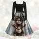 thumbnail image 1 of Vestido de Navidad Vintage de manga larga para mujer, cuello en V, estampado Floral, elegante, fiesta de Navidad, graduación, ropa de invierno, vestido Rockabilly, 1 of 5
