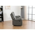thumbnail image 6 of Ilyiano Two Tone Faux Leather 2-PC Livingroom Reclining Set In Gray, 6 of 10