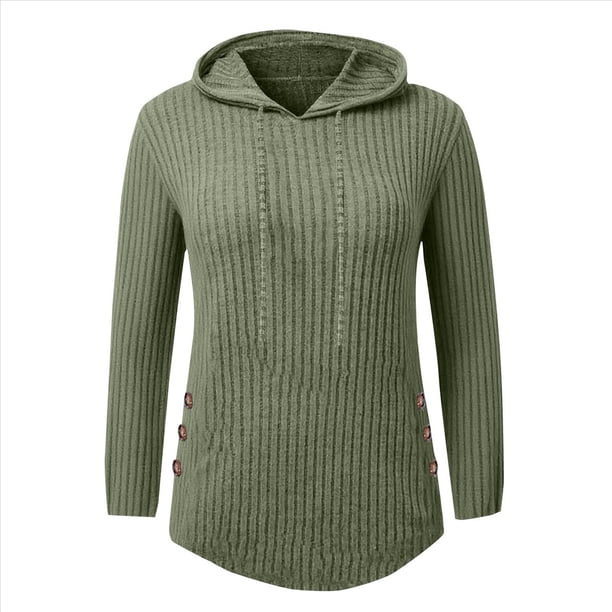 Sudaderas con Capucha para Mujer, Sudaderas de Gran Tamaño, Camisetas de Larga, Suéteres, Suéteres de Otoño, Tops. Verde XXL
