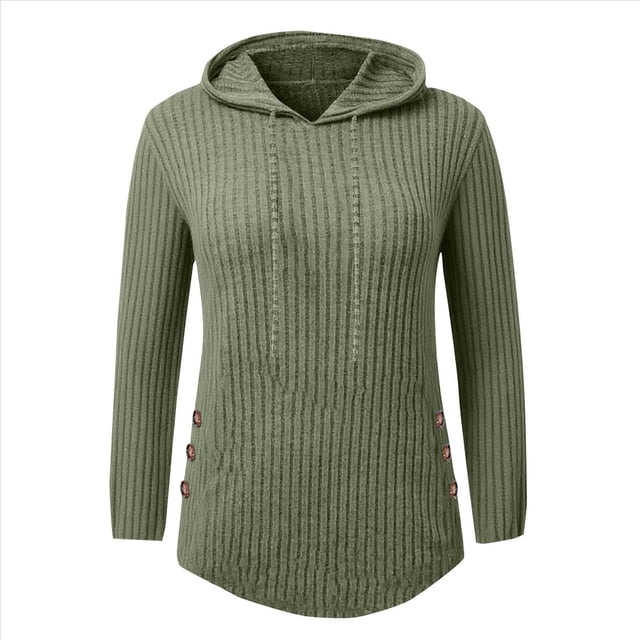Sudaderas con Capucha para Mujer, Sudaderas de Gran Tamaño, Camisetas de Larga, Suéteres, Suéteres de Otoño, Tops. Verde M