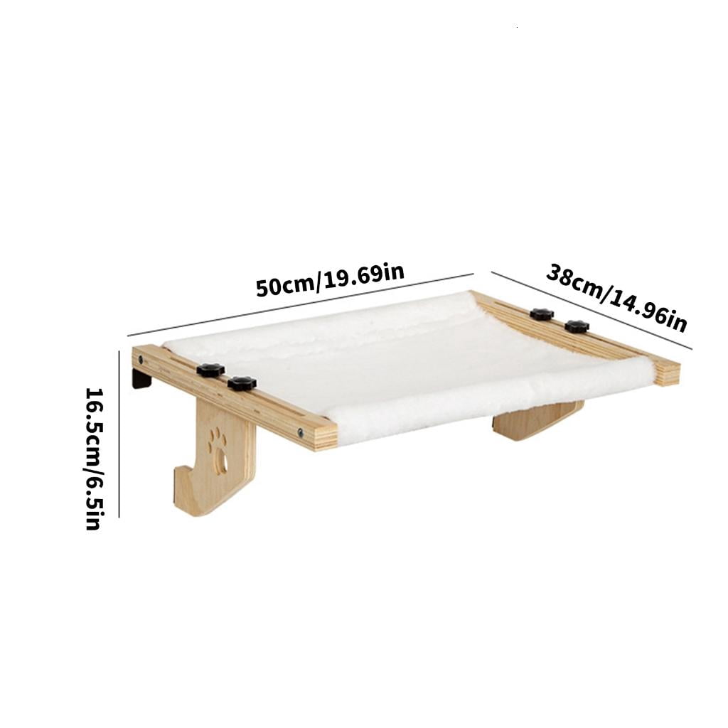 Giaone Home Window Mounted Cats Hammock Bed with Wood Frame And Plush Cotton Pad And Pet Sun Bath Bed