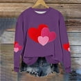 thumbnail image 5 of Ounisa Long Sleeve Shirts for Women Crewneck Valentine's Day T Shirts Love Heart Printed Tee Tops Fashionable Casual Clothes, 5 of 5
