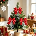thumbnail image 5 of Christmas Tree Decorations Bows With Pearls And Tassels Pendants 12Pcs For Holiday Tree And Party Decor, 5 of 6
