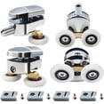 thumbnail image 1 of Shower door roller, 4 double rollers shower door sliding rollers replacement wheel for shower cubicle, 1 of 5