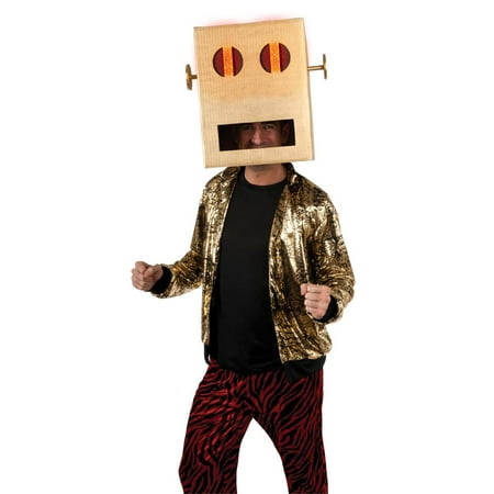 LMFAO Robot Pete LED Light Up Costume Head Headpiece Adult One Size