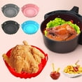 thumbnail image 1 of Baking Pan Non-stick Easy to Clean Silicone Multifunction Portable Frying Pot Liner Roasting Tray Kitchen Gadget, 1 of 8