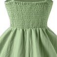 thumbnail image 6 of Baby Girls Casual Dresses KkSLirnhs Children's Summer Solid Color Casual Sleeveless Round-Neck Dress for Kids 12-13Years Green, 6 of 6