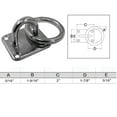 thumbnail image 4 of Marine hardware Square Pad Eye Plate With Ring Set 4 PC- 5/16" Welded Formed Boat Rigging, 4 of 4