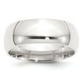 thumbnail image 4 of 925 Sterling Silver Rhodium-plated 8mm Comfort Fit Band Ring Size 8.5, 4 of 6