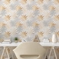 thumbnail image 2 of Ambesonne Botanical Peel & Stick Wallpaper for Home, Bicolor Palm Leaves Print, 13"x72", Pale Grey Camel and Beige, 2 of 5