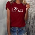 thumbnail image 2 of Camisetas con estampado de letras y cuello redondo de verano para mujer, blusas femeninas cómodas y elegantes, Tops OAVQHLG3B Store lin121212, 2 of 5