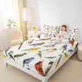 thumbnail image 4 of Homewish Wild Cardinal Bird Twin Sheet Sets,Flying Animal Twin Fitted Sheet,Multicolor Birds Flat Sheet For Bots Girls,Ultra Soft Home Decor,3-Piece, 4 of 7