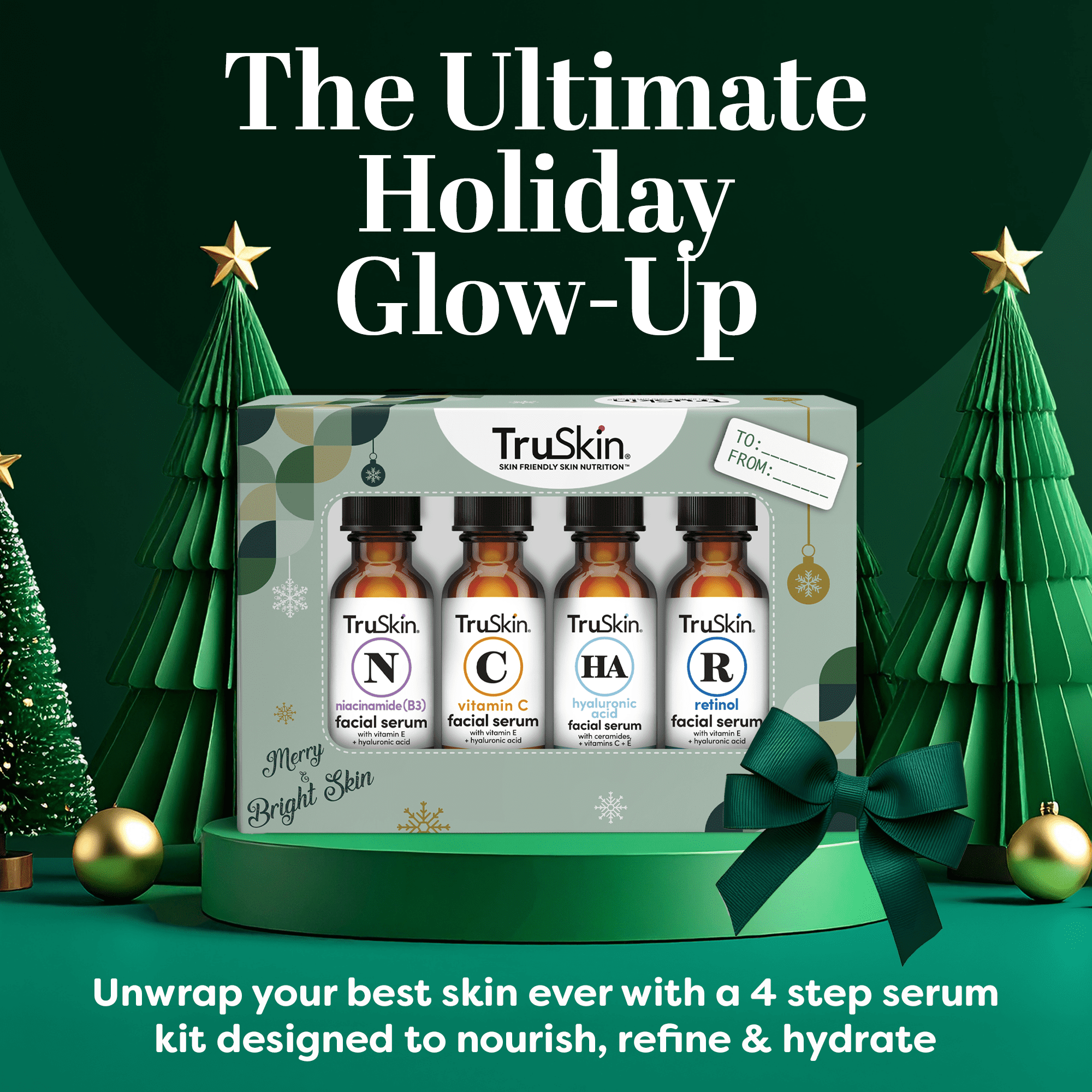 TruSkin Face Serum 4 Piece Holiday Kit Variety Pack