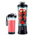 thumbnail image 1 of Nikice Licuadora portátil, licuadora personal para batidos y batidos, taza sin BPA de 20 onzas, licuadora impermeable con USB recargable puede triturar hielo (negro), 1 of 5