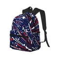 thumbnail image 2 of Lsque Red White Blue Fireworks 1 Classic Casual Backpack - Large Capacity Water-Resistant Backpack for School, Work, Travel, and Outdoor Activities, 2 of 8