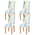 thumbnail image 7 of Chair Protector Cover Dining Chair Slipcovers Pack of 4, Removable Washable Seat Cover for Dining Room Wedding Light Blue and Yellow Mountain, 7 of 7