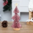 thumbnail image 5 of Mecorevxz Mini Christmas Tree Desktop, Artificial Christmas Needle Tree, Mini Bottle Brush Trees Tabletop, Small Sisal Trees with Wooden Bases, Xmas Holiday Decor, 5 of 9