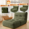 thumbnail image 2 of Romorgniz Bean Bag with Foam Filling Bean Bag Chair with Back Support No Assembly Large Bean Bag Chair for Bedroom, Green, 2 of 10