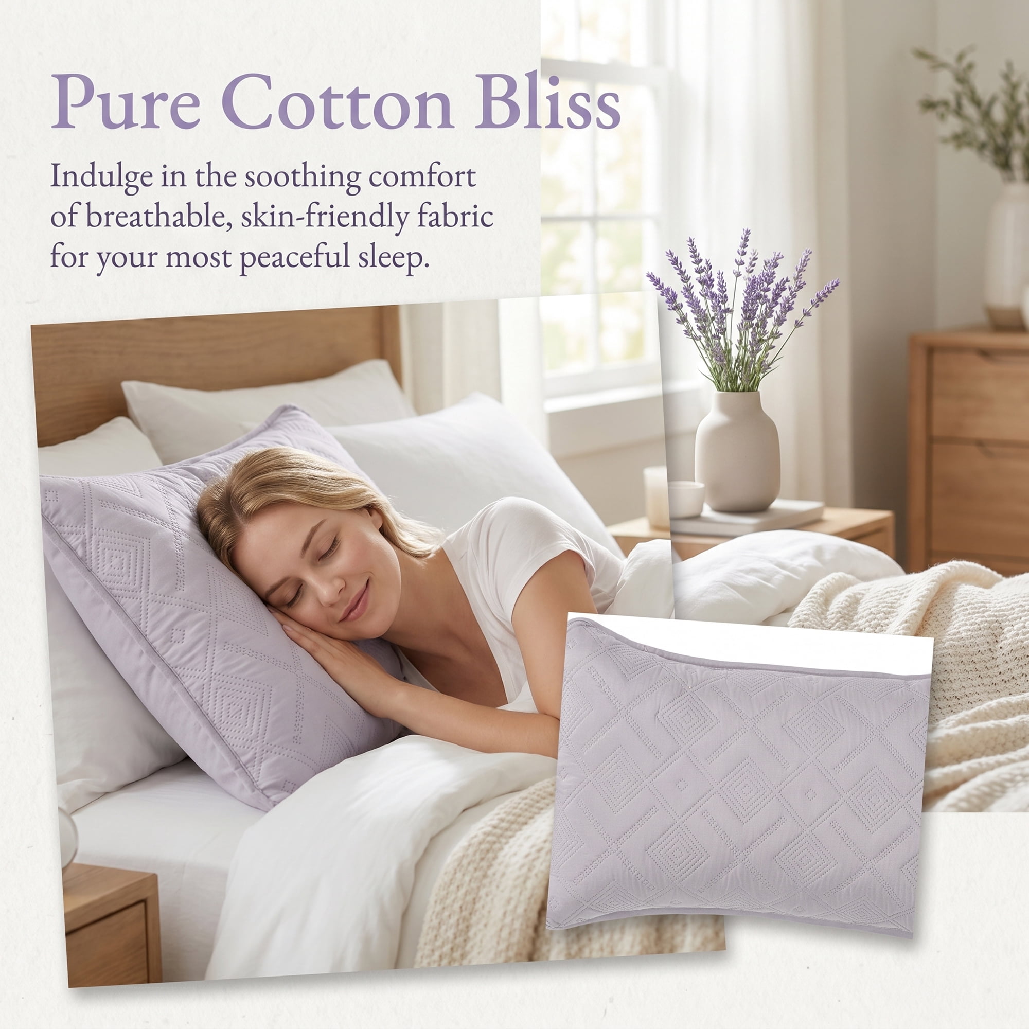 Unique Bargains Pillow Protectors 2 Pack, Quilted Polyester Throw Covers Gray 19"x29"