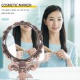 thumbnail image 3 of Masteelf Vintage Folding Small Handle Cosmetic Mirror Pocket Mirror Mini Makeup Mirror for Women Girl Travel Supplies (Red Bronze Color, Oval Style), 3 of 8