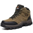 thumbnail image 1 of Zapatos de senderismo de caña alta de invierno de gran tamaño, de algodón, cálidos, para parejas, informales, para exteriores, botas de nieve de terciopelo y cuero, 1 of 6