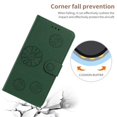 thumbnail image 5 of PU Leather Wallet Case for iPhone 18 Pro Max /17 Pro Max 6.9", Daisy Embossed Flip Folio Cover with Card Slots, Magnetic Closure Phone Case,Green, 5 of 6