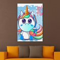 thumbnail image 4 of OWNSERIES Home Decor Cute Baby Unicorn Pattern Canvas Wall Art Paintings for Living Room - Canvas Framed Print Wall Artworks Ship From US Warehouse, 4 of 5