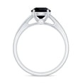 thumbnail image 3 of Rosec Jewels Natural Black Spinel Solitaire Engagement Ring (2.6 Ct, AAA Grade) - Black Spinel Diamond Ring with Split Shank, 18K White Gold, US 12.00, 3 of 9