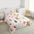 thumbnail image 3 of jejeloiu Cute Bear Snowmen Full Size Comforter Sets,Happy New Yaer Bedding Comforter Set,Merry Christmas Bedding Sets For Girl,Red White Home Decor Reversible,3-Piece, 3 of 8