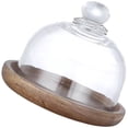 thumbnail image 2 of MasteelfCA Mini Cake Stand Dessert Cheese Candy Plate With Glass Dome Snack Plate With Cloche, 2 of 9